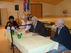 Delovno predsedstvo na čelu s Rihardom Kozjakom